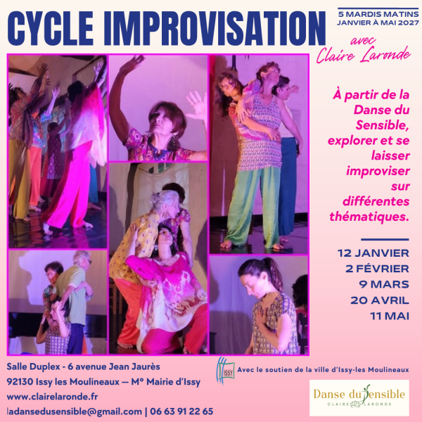 FLYER  CYCLE IMPROVISATION - Claire Laronde - carre